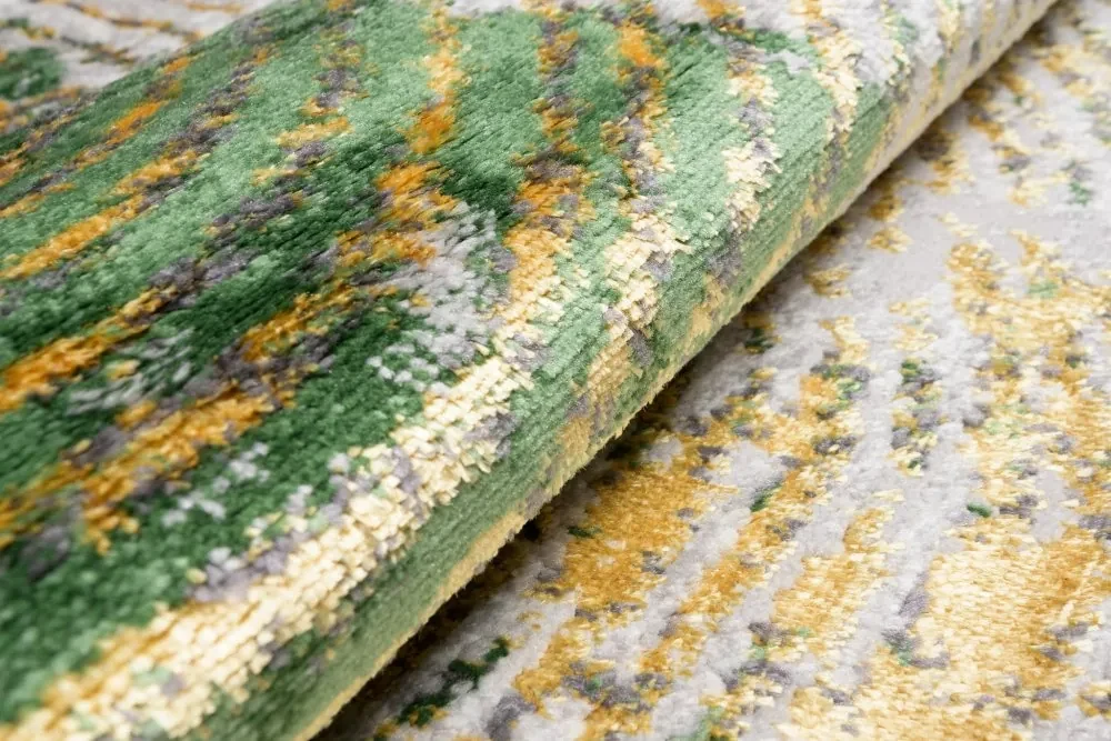 Covor alb și verde la modă cu model auriu Lăţime: 80 cm | Lungime: 150 cm