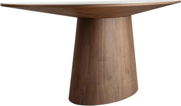 Masa ovala marmura portelanata Walnut 220x112cm