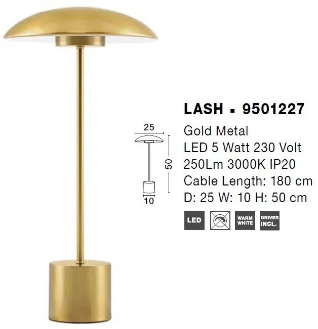 Veioza/Lampa LED design modern decorativ LASH H-50cm