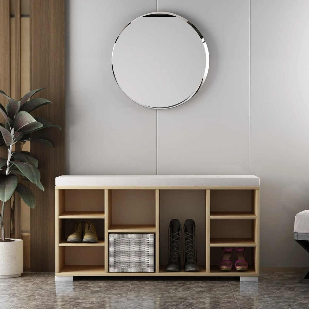Comodă pentru pantofi Babil - Sapphire Oak, White
