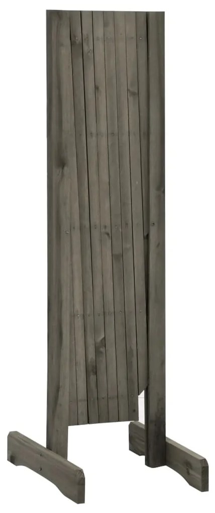 Gard cu zabrele de gradina, gri, 150x80 cm, lemn masiv de brad 1, Gri, 150 x 80 cm