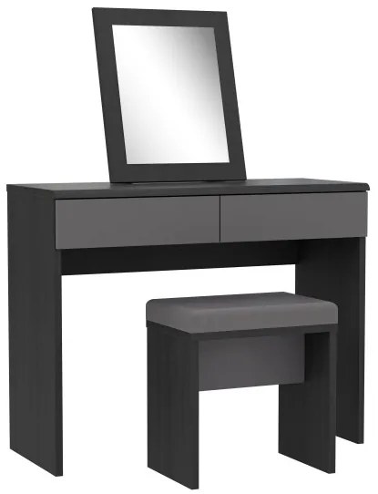 Set Masuta Toaleta Delice, Gri Wolfram Uni Si Stejar Negru, 100.3 Cm