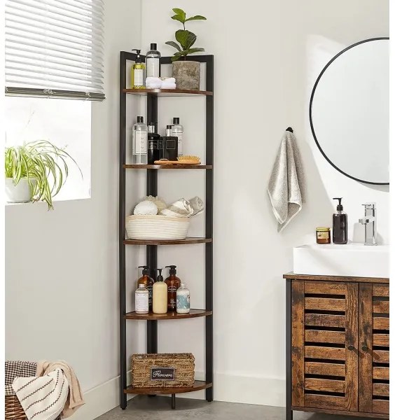 Bibliotecă NAVARO maro/negru