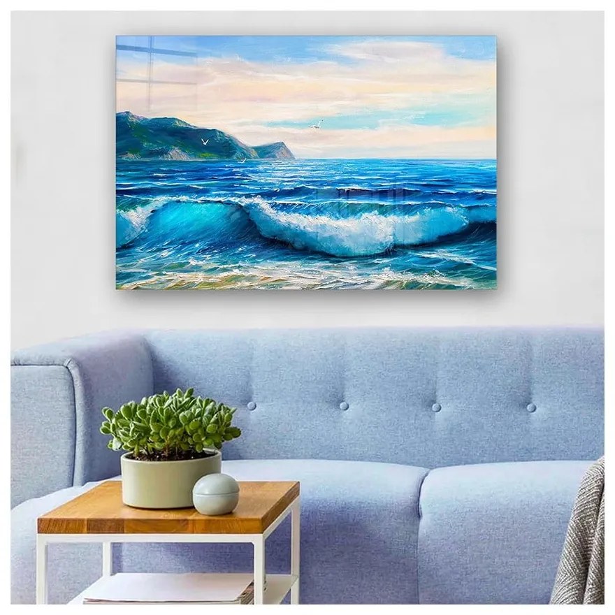 Tablou din sticlă 70x50 cm Horizon – Wallity