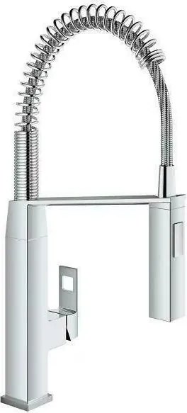 Baterie bucatarie cu dus extractibil Grohe Eurocube cu doua tipuri de jet crom
