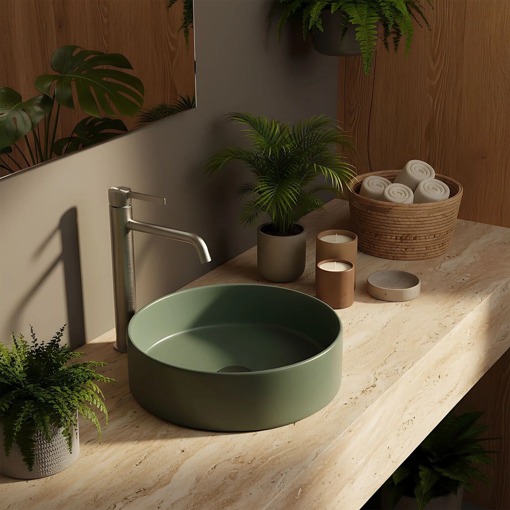 Baterie pentru baie Rea Foster Brush Nickel High