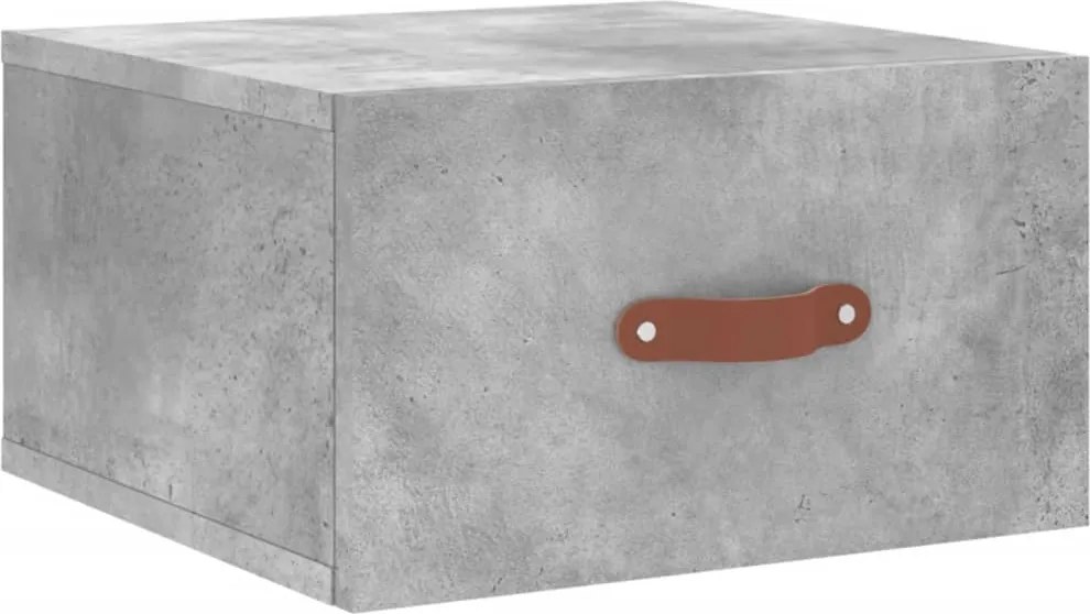 vidaXL Noptieră de perete, gri beton, 35x35x20 cm