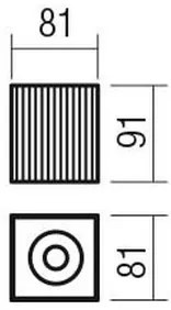 Redo 01-3408 - Spot DELPHI 1x GU10/7W/230V, 8,1x8,1 cm, auriu