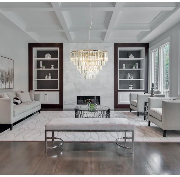 Lustră pe cablu MAXLIGHT P0424 MONACO 15xG9/40W/230V d. 60 cm auriu