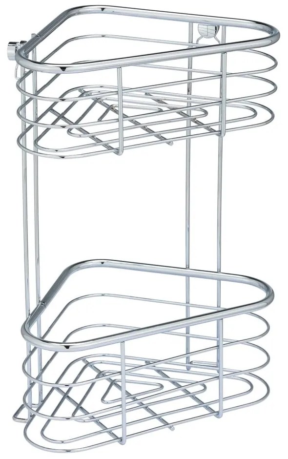 Raft de duș de colț Wenko Trestina, 25 x 35 cm, argintiu