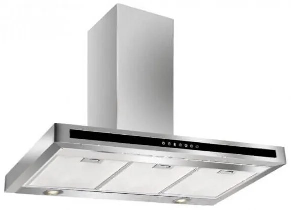 Hota KUGERR F10 - 90cm, Putere Absorbtie 983 mc/h, Inox - Aspirator, Decorativa, Puternica, cu Telecomanda, Silentioasa, de Perete