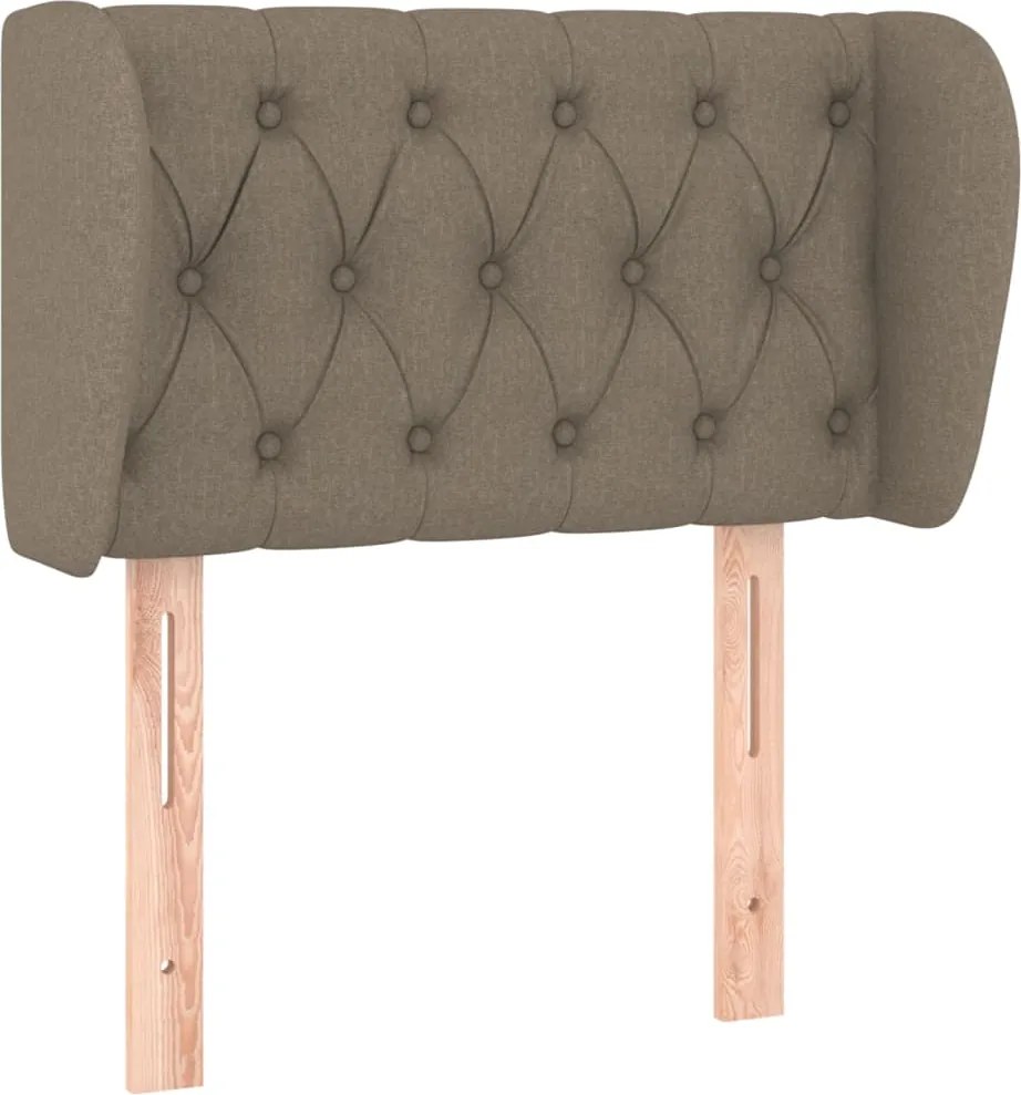 vidaXL Tăblie de pat cu aripioare gri taupe 83x23x78/88 cm textil