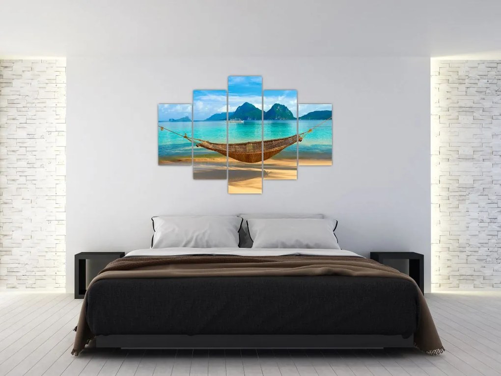 Tablou - Hamac pe plajă (150x105 cm)