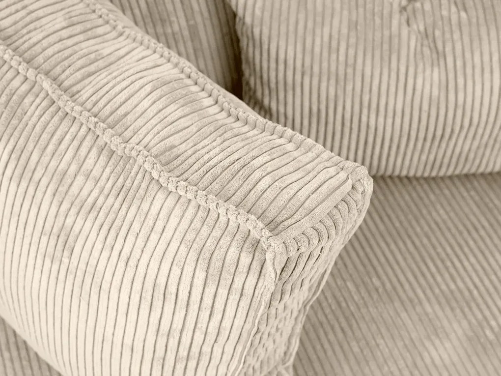 Canapea colt extensibila SMART COSARO crem, cu colt bilateral + 2 perne CADOU