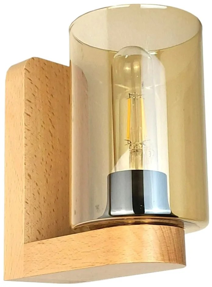 Aplica de perete clasica fabricata manual din lemn SIENA YELLOW