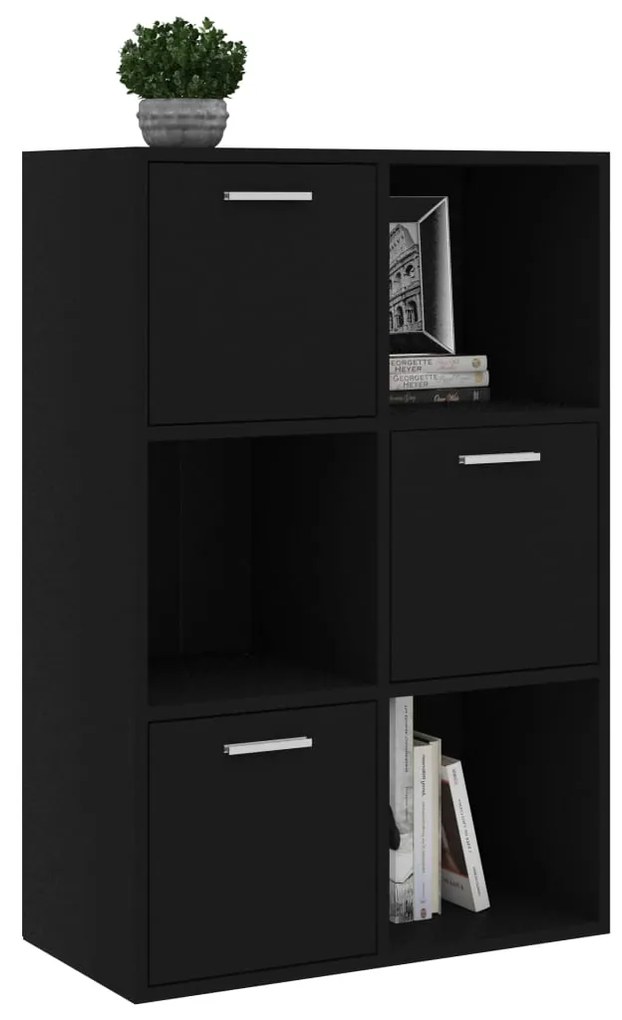 Dulap de depozitare, negru, 60 x 29,5 x 90 cm, PAL