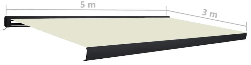 Copertina motorizata tip caseta, crem, 500 x 300 cm cream (grey frame), 500 x 300 cm
