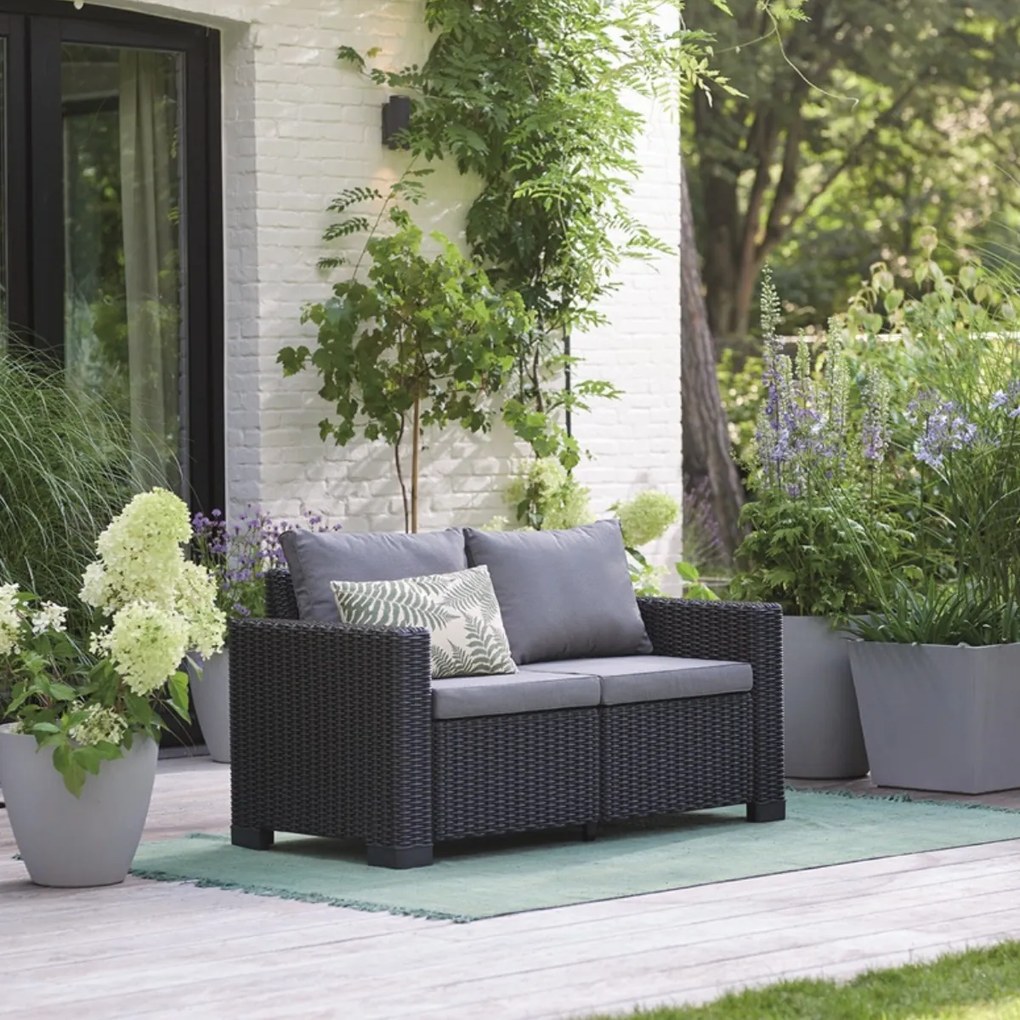 Canapea de grădină Keter California 141 x 68 x 72 cm, grafit