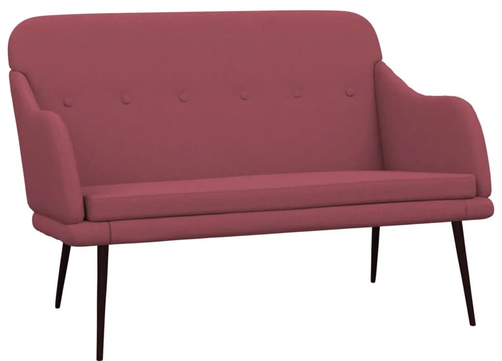 351486 vidaXL Bancă, roșu vin, 110x76x80 cm, textil