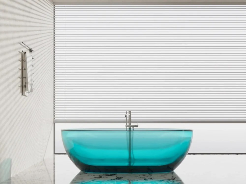 Cada Freestanding AquaVibe Crystal 170, Ovală, Transparentă, 170 cm