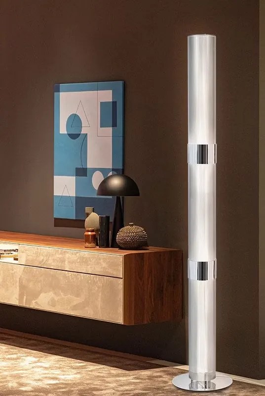 Lampadar modern design Art Deco realizata manual LA LOLLO silver