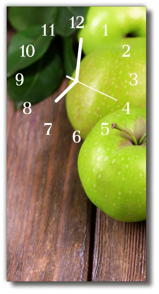 Ceas de perete din sticla vertical Bucătărie fructe de culoare mere
