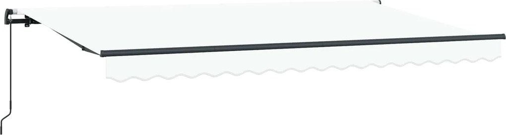 vidaXL Cortina Retractabilă Manual Alb 400 x 200 cm țesătură