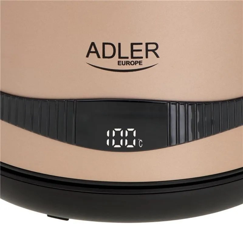 Ceainic electric cu mentenanta termica Adler, 1,7 L, 2200W, Setare 40-100°C, Auriu
