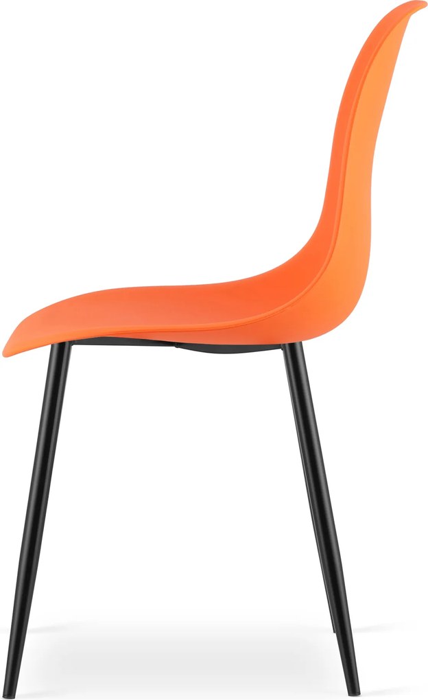 Scaun OSAKA portocaliu cu picioare negre