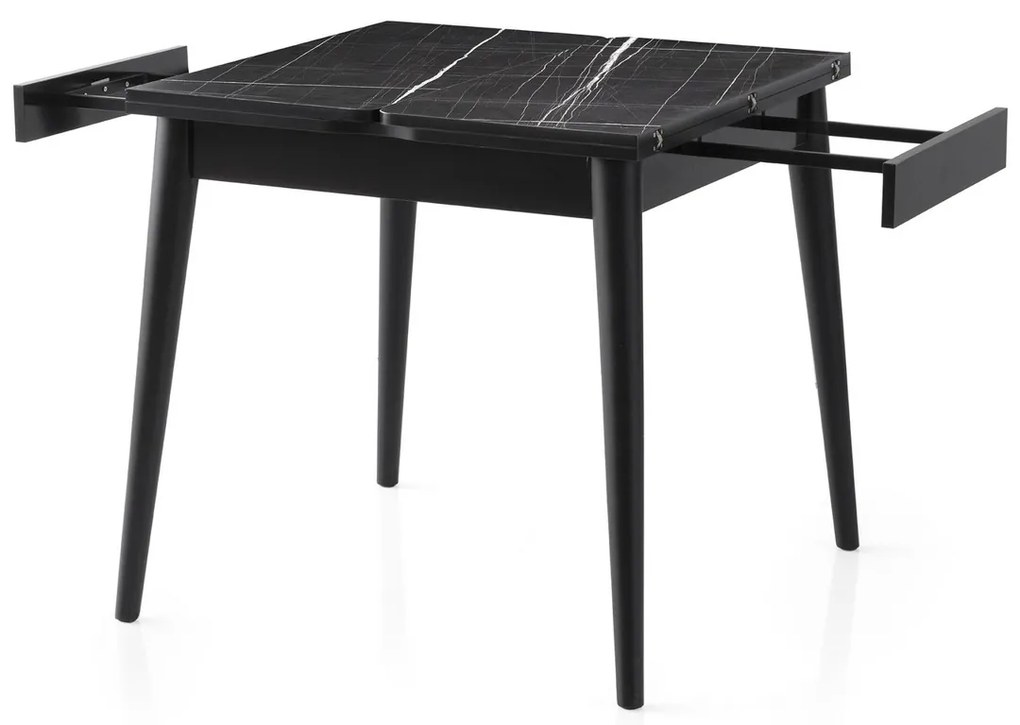 Masă de sufragerie Totem Black Marble
