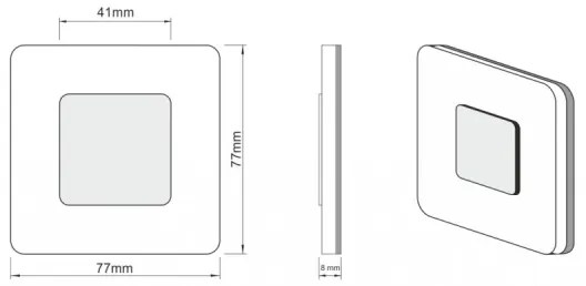 LDST SW-01-CB-BZ8 - LED lampă scară SWIFT 8xLED/1,2W/230V negru lucios