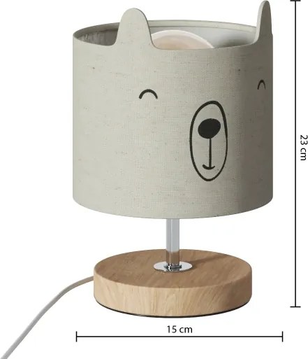 Atmosphera - Lampă de masă pentru copii TOXEY, 1xE14/25W/230V, model ursuleț