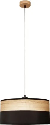 Lustră suspendată ALBA 1xE27/15W/230V Ø 40 cm negru/maro