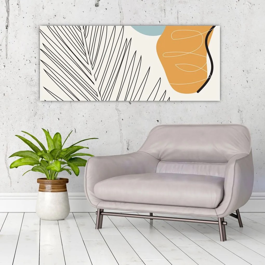 Tablou - Ilustrație de frunze (120x50 cm)