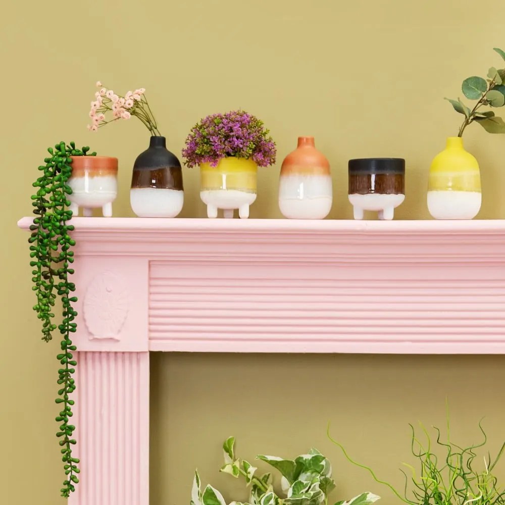 Vază Sass &amp; Belle Bohemian Home Mojave, alb - negru