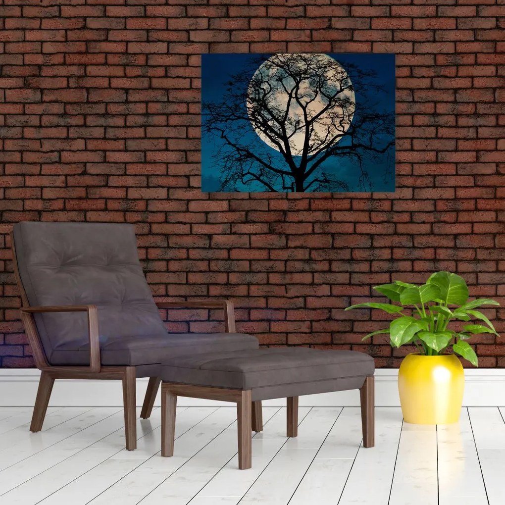 Tablou copacului cu lună plină (70x50 cm)