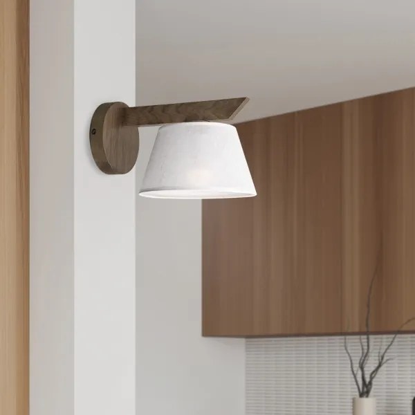 Aplică LED Brilagi ANTHONY 1xE14/40W/230V stejar nuc/alb