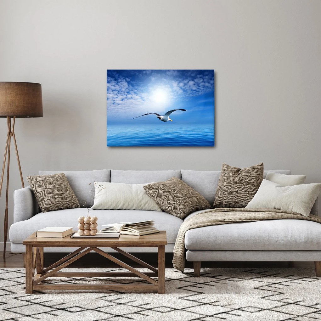 Tablou - Pescărușul peste mare (70x50 cm)