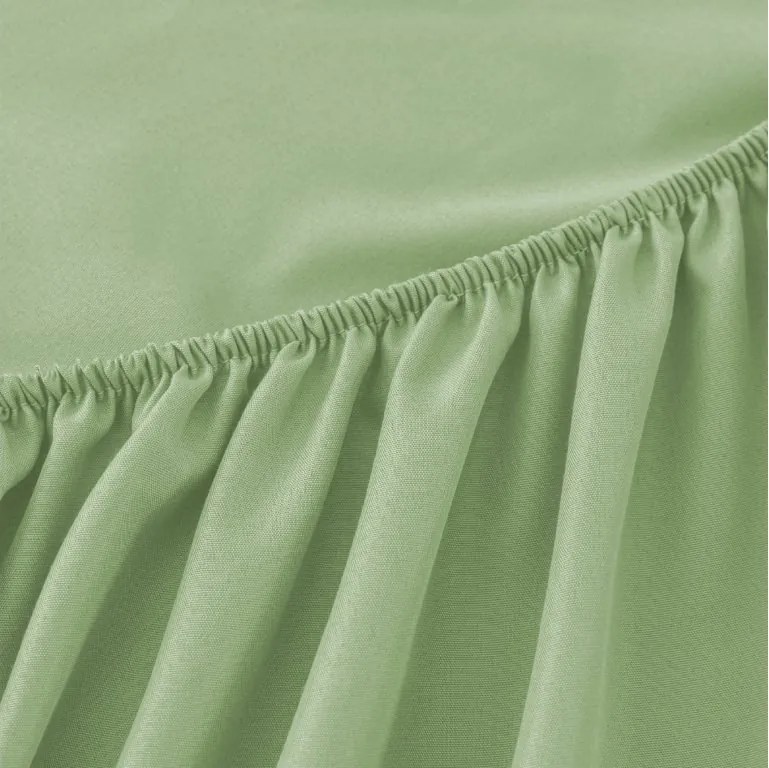 Cearsaf din microfibra MICROVELLE verde deschis 90x200 cm