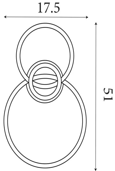 Searchlight 62793BK - Plafonieră LED dimabilă TRIPLE LED/25W/230V