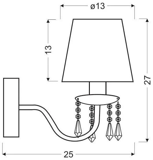 Lampă de perete RUTI 1xE14/40W/230V