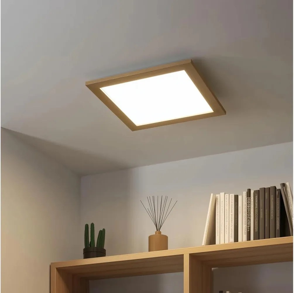 Eglo - Panou LED RGB aplicat reglabil SALOBRENA-C LED/40W/230V maro + telecomandă