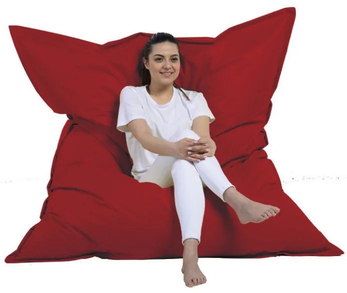 Fotoliu Puf Bean Bag Giant Cushion, 140x180 cm, Rosu