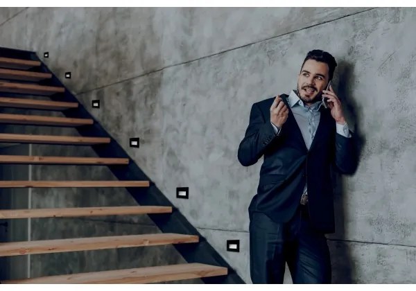 Corp de iluminat LED încastrat GLASI LED/3W/230V 4000K IP44 negru Kanlux 33694