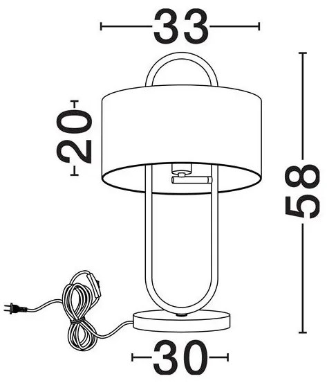 Veioza, Lampa de masa MILENA