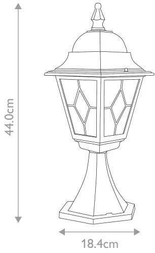Lampă de exterior NORFOLK 1xE27/100W/230V IP43 Elstead NR3-BLK