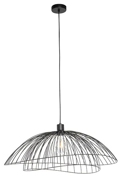 Lampă suspendată de design neagră 60 cm - Pua