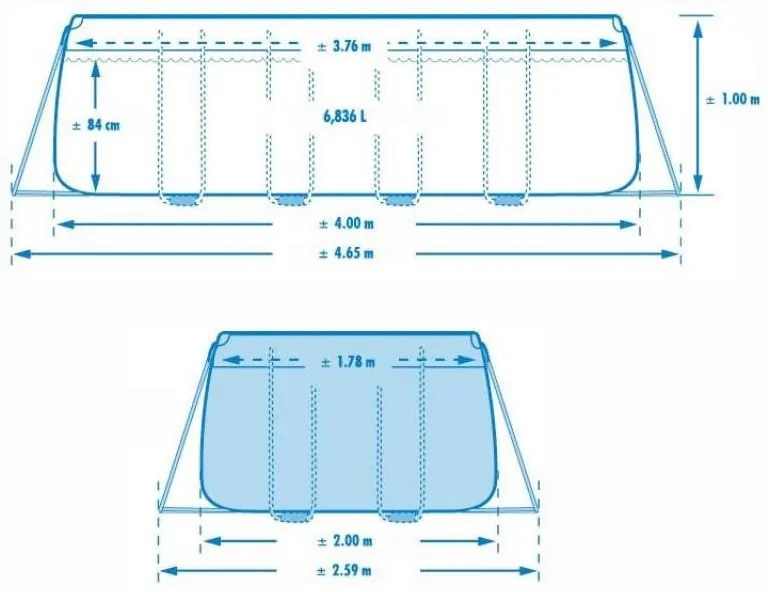 Piscină Florida Premium 2 x 4, x 1 m + filtrare și trepte
