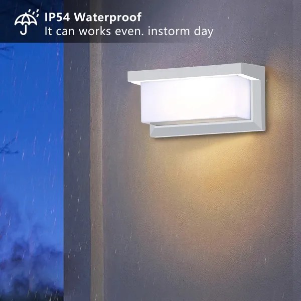 Brilagi BRICKY - Aplică LED RGBW de perete pentru exterior, 1xE27/9W/230V, albă, IP54