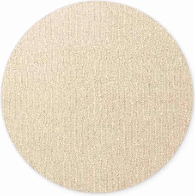 Covor bej țesut manual rotund din lână ø 200 cm Puristic Knots – Elle Decoration